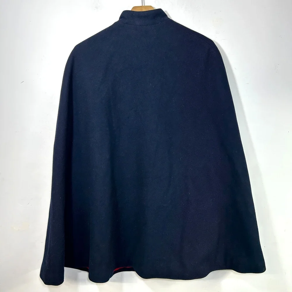 VTG Bruck's Nurses Cape Navy Blue Wool WWII Era 1940's Nursing W.M.H. -Excellent